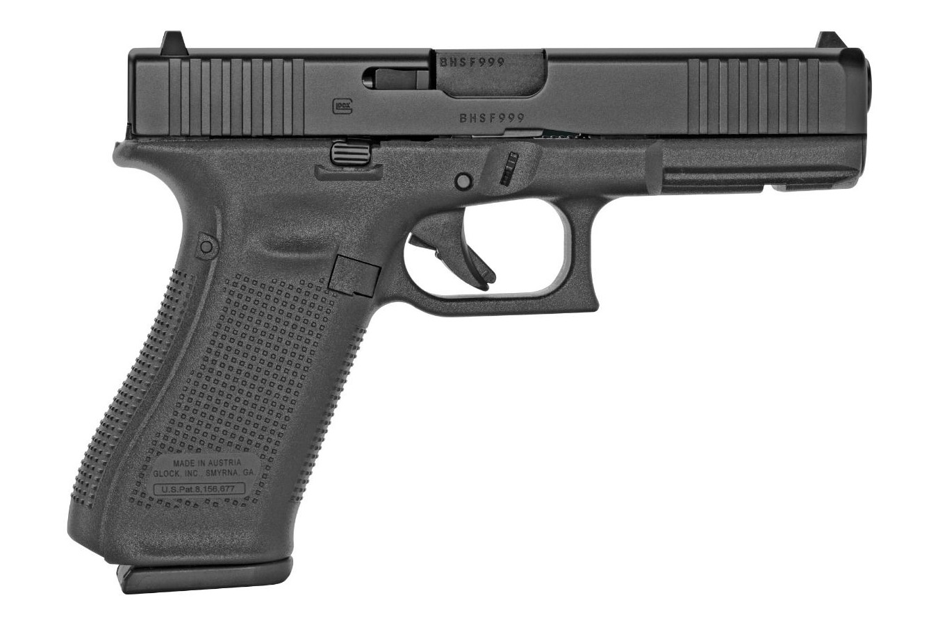 GLOCK 17 Gen5 9mm 17-Round Pistol with Front Serrations and Glock Night Sights (LE)